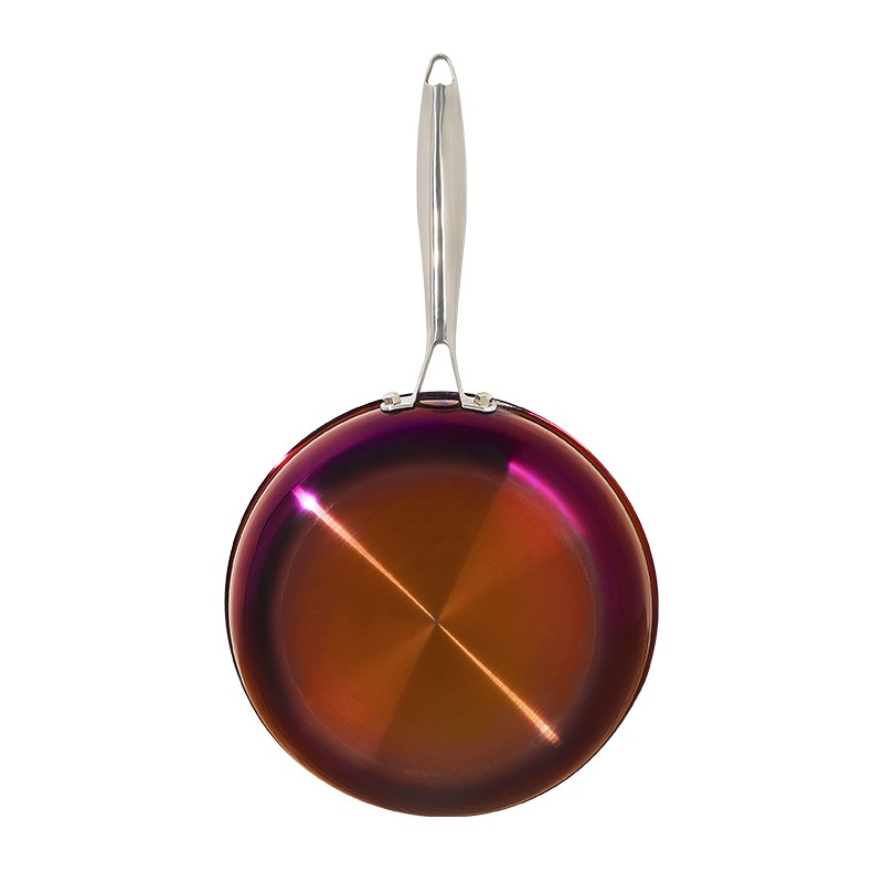 Colorful Non-stick Stainless Steel Pan Household Frying Pan Frying Pan Small Wok Gas Stove Induction Cooker Universal