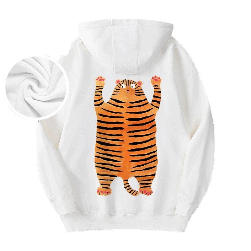 Sweatshirt Plus Size Hooded Fleece-lined American Retro Fat Jacket Boys Autumn And Winter Fashion Brand Loose Men8 XL