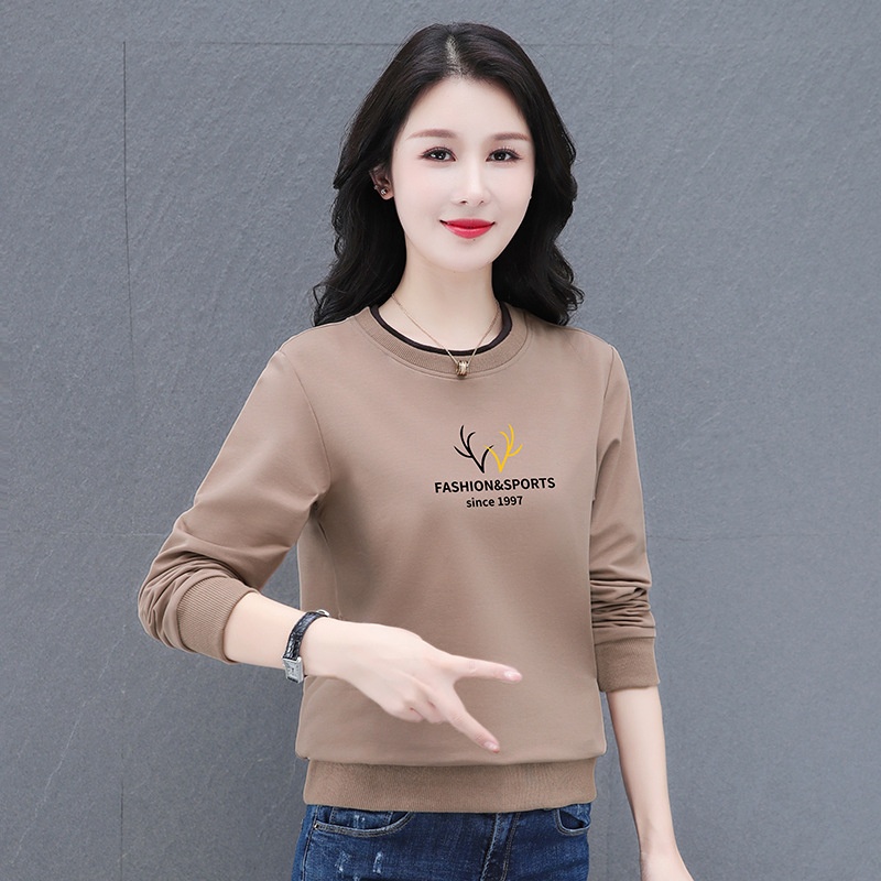 MYD5961 Spring And Autumn Long Sleeve Sweater Women's Round Neck Top