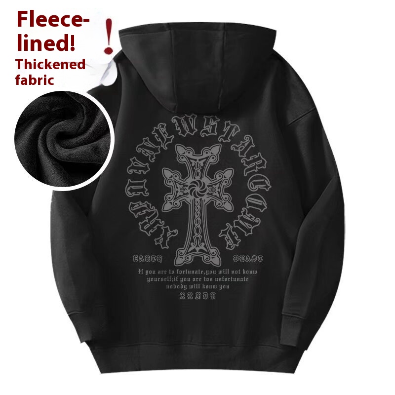 YBrand Hooded Sweatshirt Men's Loose Plus Size Oversize Plus Fat Man Couple Jacket8 XL