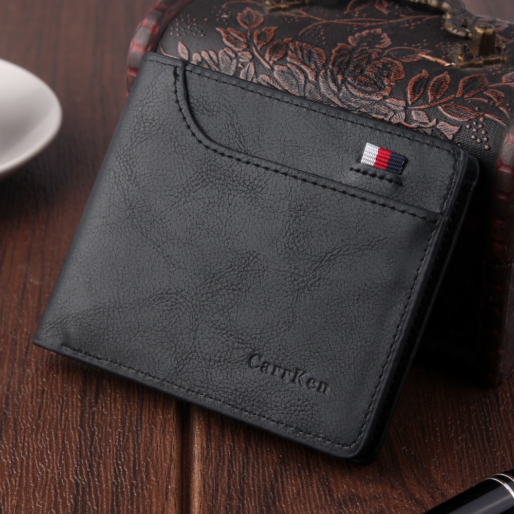 Men's Wallet Simple Short Dollar Card Holder DIYRetro Wallet Men One Piece Dropshipping