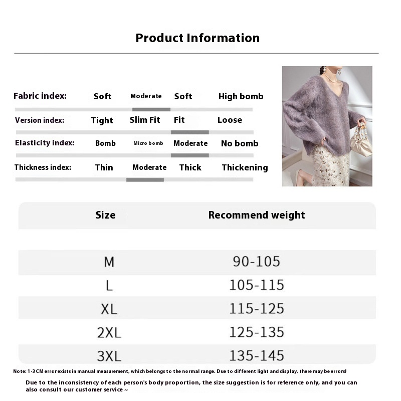 An Yan Autumn And Winter High-end Super Good-looking Sweater Loose Lazy Style Soft Glutinous V-neck Pullover Top Female