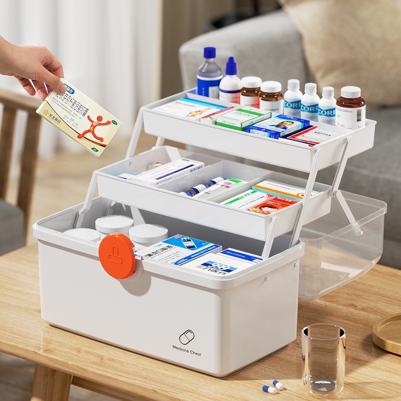 Medicine Box Family Pack Medical Emergency Clinic Home Large Capacity Medicine Box Storage Medical Box Small Medicine Medicine Box