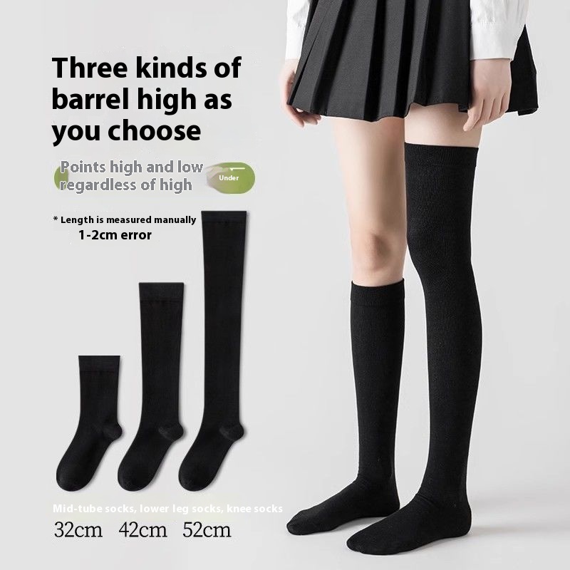 Compression Calf Socks For Women Long Spring And Autumn Strong Pressure Slim Legs High Long Knee Socks Socks Black Stockings