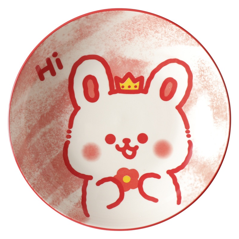 Animal Party Underglaze Color Tableware Household Rice Bowl High Value Hand-painted Underglaze Color Ceramic Bowl Snack Plate