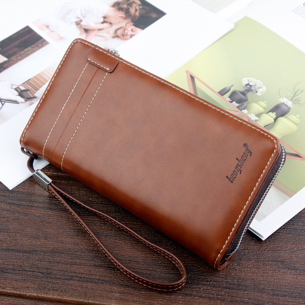 Korean Style Simple Long Wallet Men's Multifunctional Mobile Phone Driver's License Bagy Men's Long Wallety