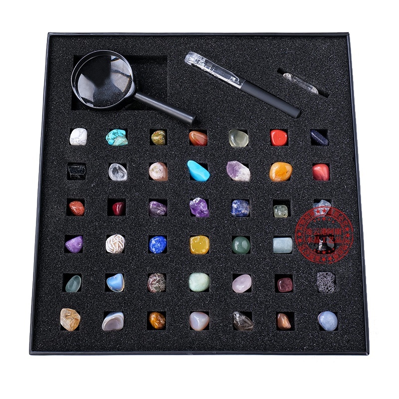 43 Kinds Of Mineral Specimens,Natural Crystal Rocks,Semi-precious Stones,Ore Fossils,Energy Stones,Popular Science Collection,Ore Specimens