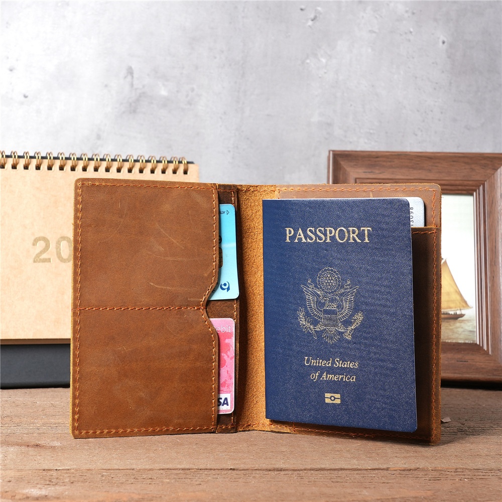 Men's And Women's Passport Pass Bag Card Bag Wallet Clip Travel Foreign Trade Business Trip