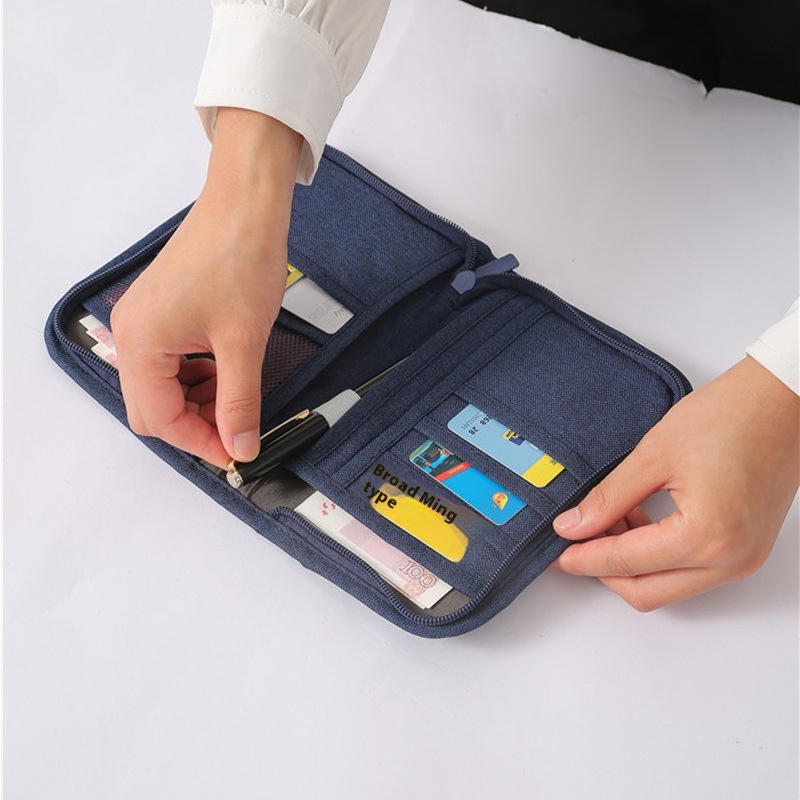 Waterproof Short Pass Holder Travel Carry-on Document Bag Passport Bank Card Change Storage Bag