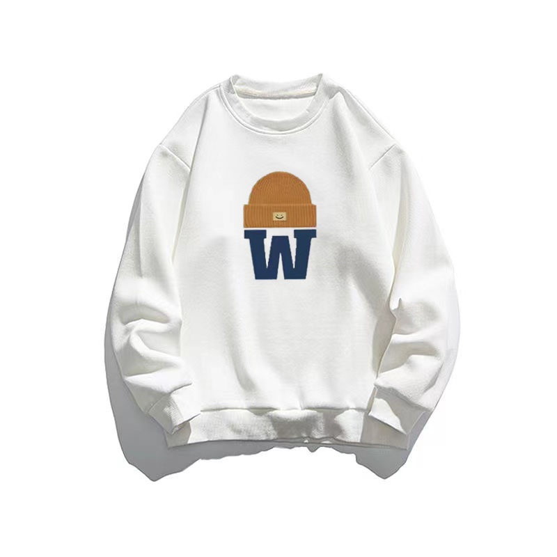 Plus Velvet Thick Warm Sweater For Women High Quality Printing Loose Round Neck Slim Topy