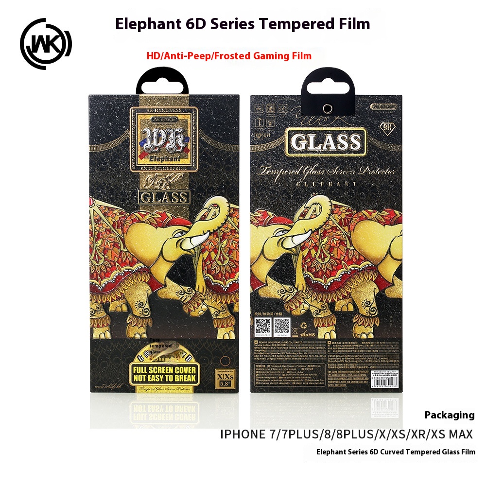 WEKOMEElephant6 DTempered Film Suitable For Apple161514pro MAXHDAnti-peep And Explosion-proof IPhone Film