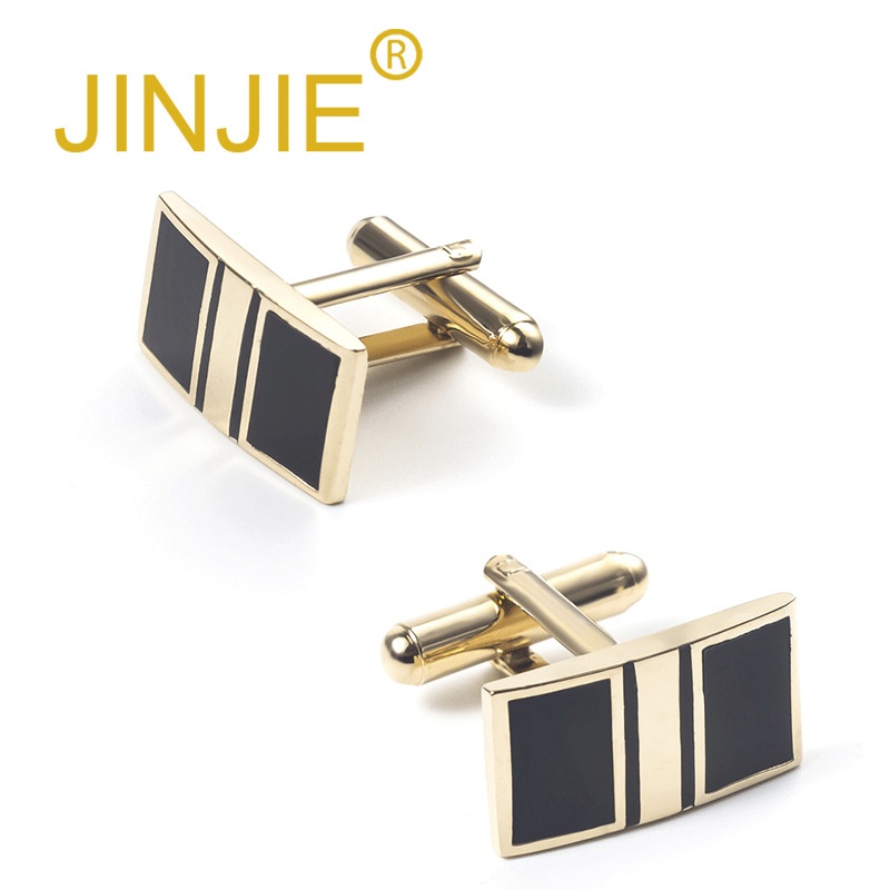 High-end Electroplated Gold Enamel Paint Metal Cufflinks Foreign Trade Men's French Cufflinks