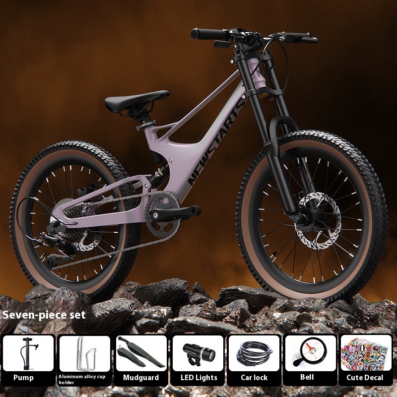 Little Explorer22-inch Magnesium Alloy Soft-tail Bicycle Student Riding Outdoor Mountain Bike Youth Bicycle