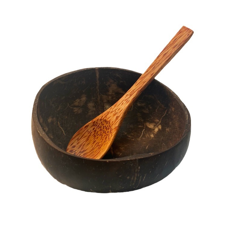 Coconut Shell Bowl Natural Hainan Creative Vietnam Old Coconut Shell Bowl Spoon Suit Dried Fruit Candle