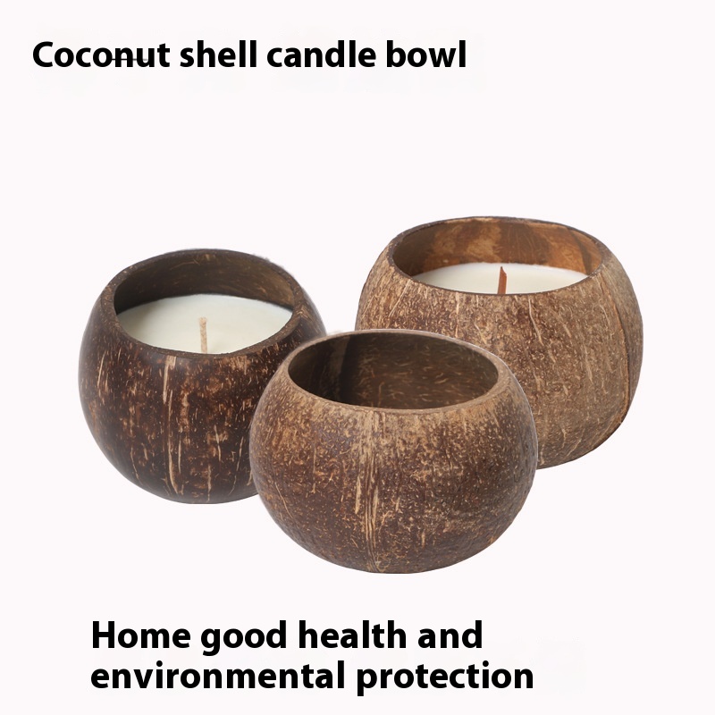 Nordic Simple Coconut Shell Candle Cup For Restaurant Creative Candle Empty Cup Ornaments Wax Container