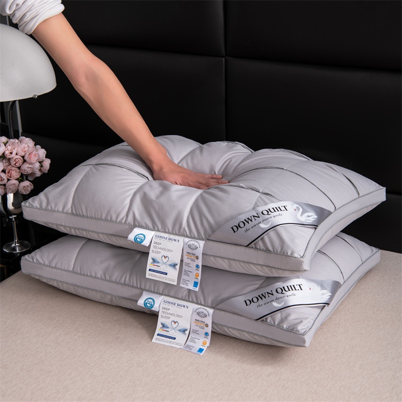 Rouse Silk High Elastic Bread Pillow Core Twisted Three-dimensional Pillow Core Hotel Compressed Feather Velvet Whole Head Direct