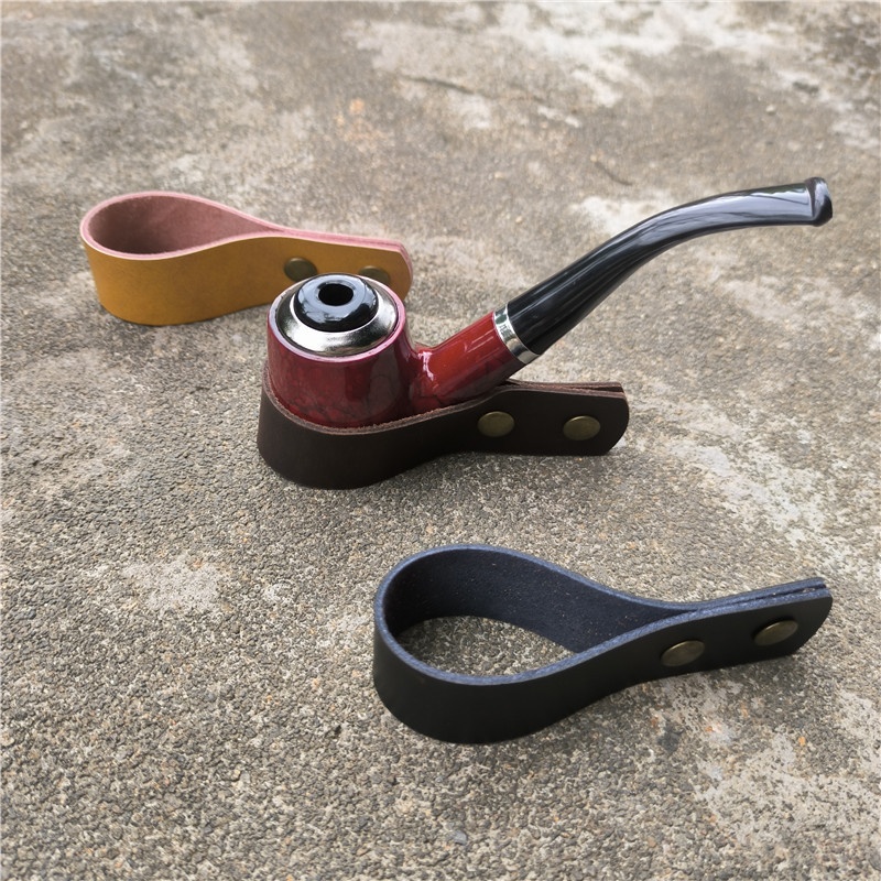 Ready-made Father's Day Gift Leather Pipe Rack Portable Pipe Rack Universal Pipe Bracket Ornaments