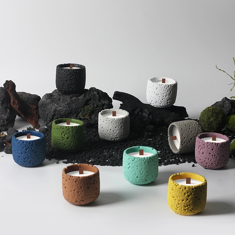Matte Candle Container Empty Cup Support Wax Filling Cement Aromatherapy Wax Cup Romantic Fragrance Souvenir Gift