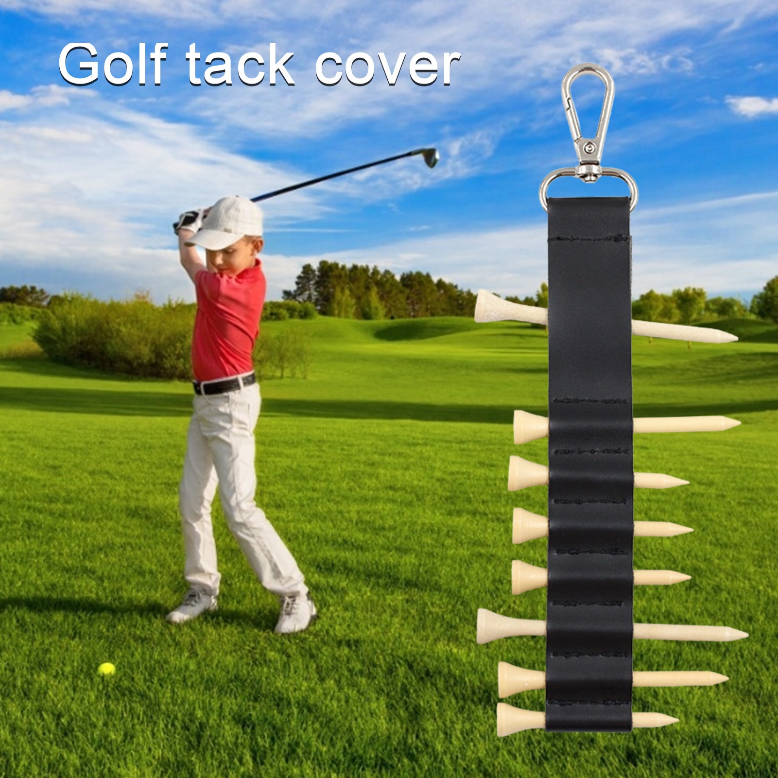 PULong Golf Tee Bag Outdoor Sports Tee Tee Protection Bag Portable Tee Key Pendant