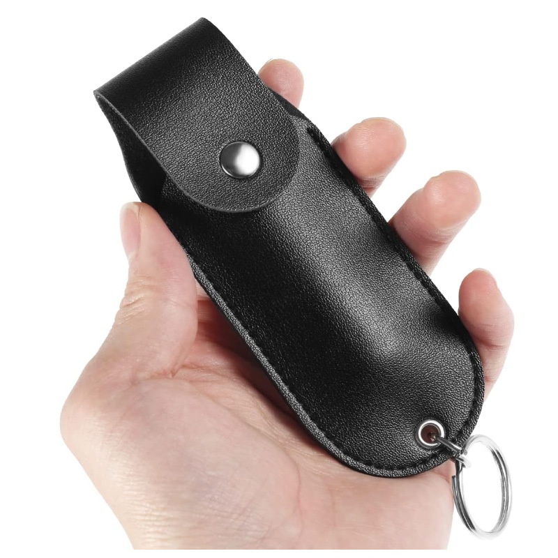 Alcohol Disinfectant Spray Leather Case PULeather Protective Spray Keychain Aromatherapy Essential Oil Bottle Leather Case