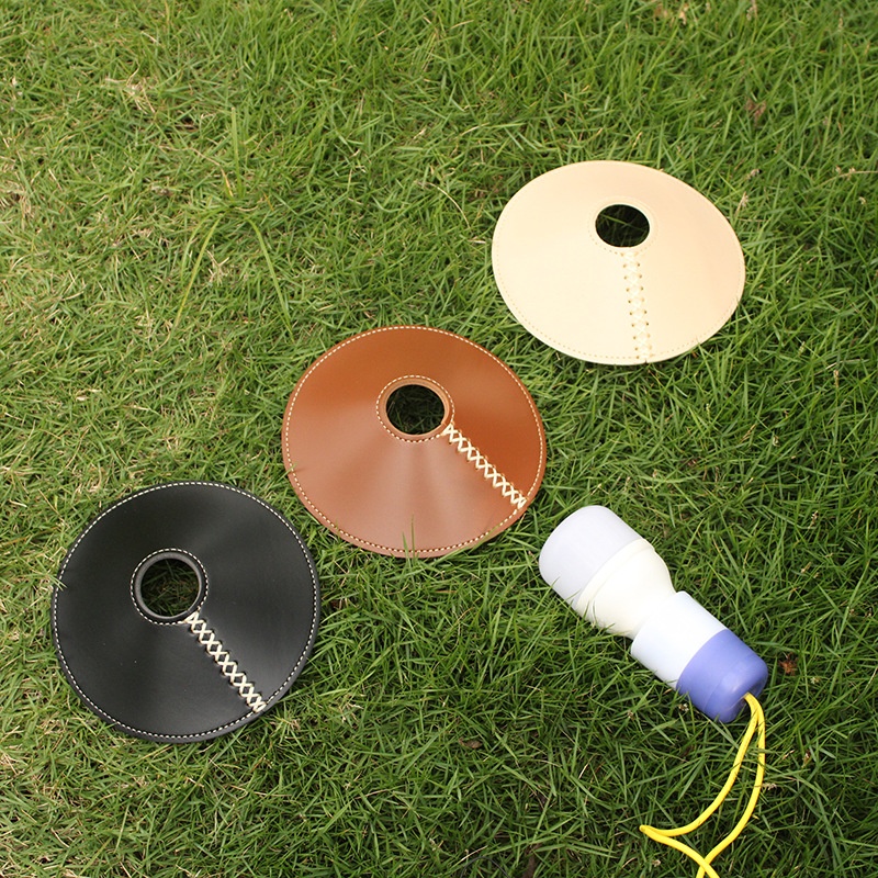 Japanese And Korean Fashion Outdoor Leather Lampshade Creative Home Dustproof Lamp Cover Hand Sewn Garden Street Lamp Shade Accessories