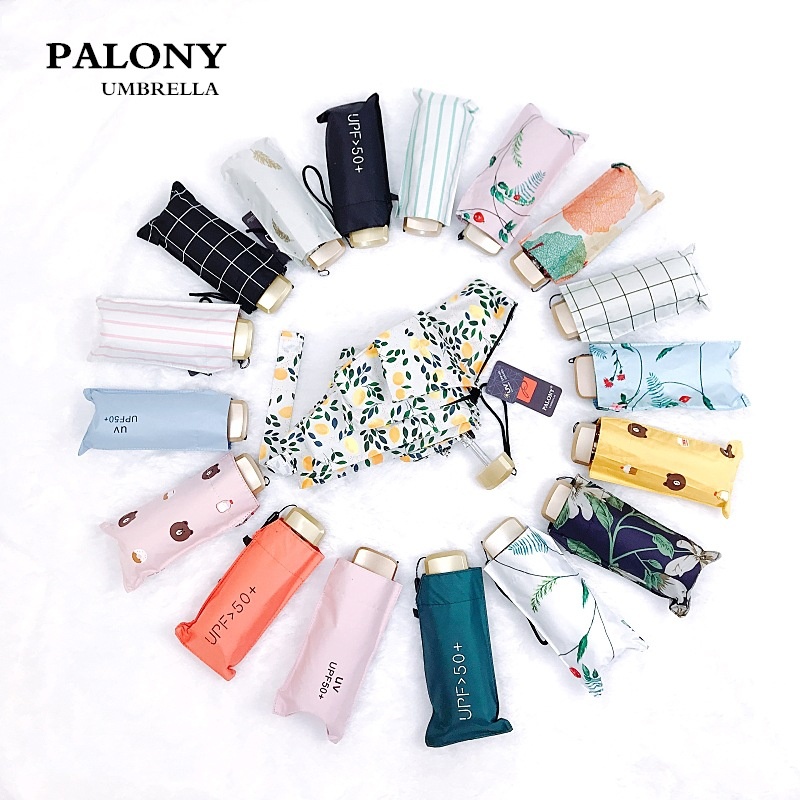Flat Small Fresh Sun Umbrella Lightweight Parasol UVProtection Women's Sun Umbrella Folding Sunny And Rainy Umbrella Dual-purpose Umbrella