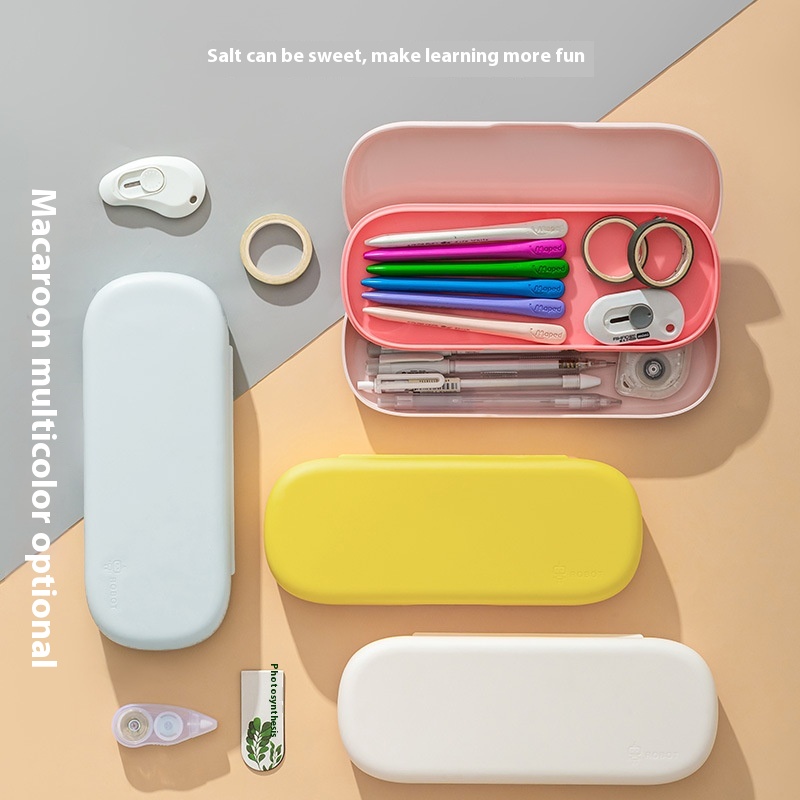 Printable Pencil Case With High-end Sense For Primary School Students Style Simple Pencil Case Pencil Bag Large Capacity Stain-resistant Stationery Box