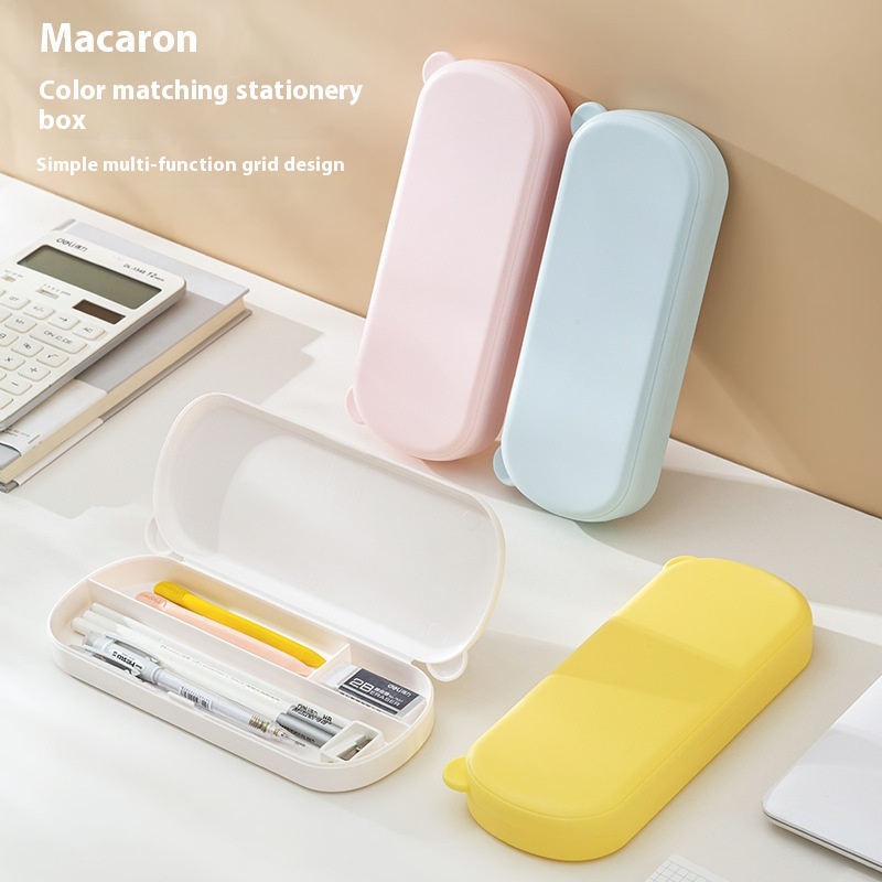 DIYBear Pencil Case Primary School Students High-grade Pencil Case Simple Style Pencil Bag Plastic Children's Pencil Case