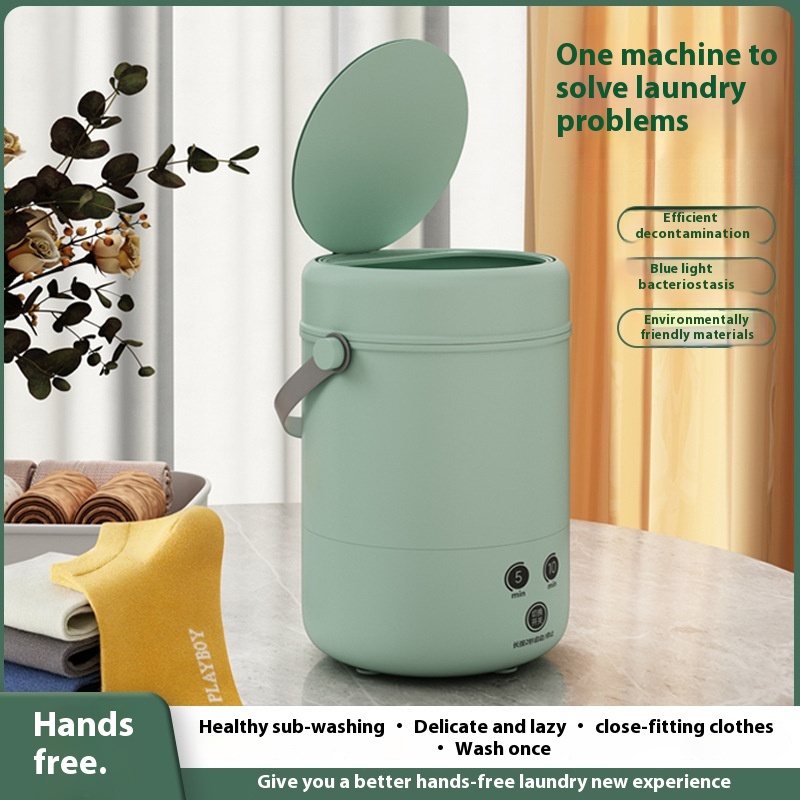 Explosive Mini Folding Washing Machine Small Blue Light Sterilization Dehydrated Deluxe Edition High Power Cord Anti-Wash