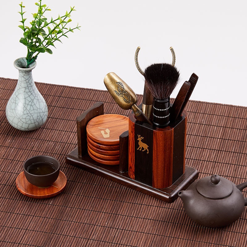 Redwood SEbony Wood Rosewood Rosewood Creative Tea Ceremony Simple Household Tea Tray One Piece Dropshipping