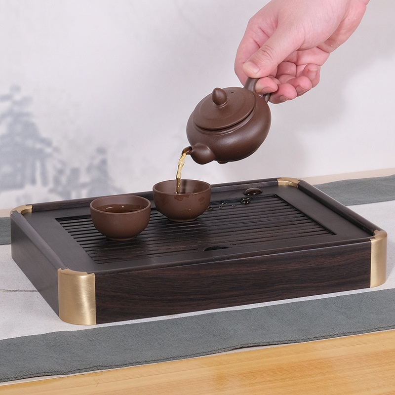 's Hot-selling Purple Sandalwood Mahogany Tea Tray Tea Room Small Mini Tea Sea Rectangular Square Dry Turret