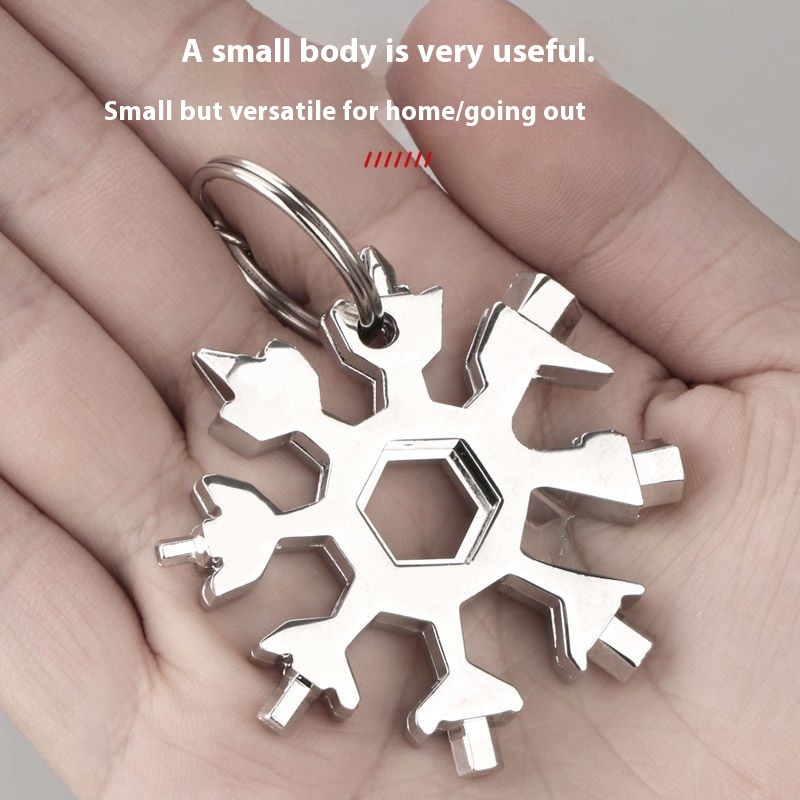Multi-functional Snowflake Wrench,Versatile Hexagon High Carbon Steel Universal Portable Snowflake Spanner Tool.