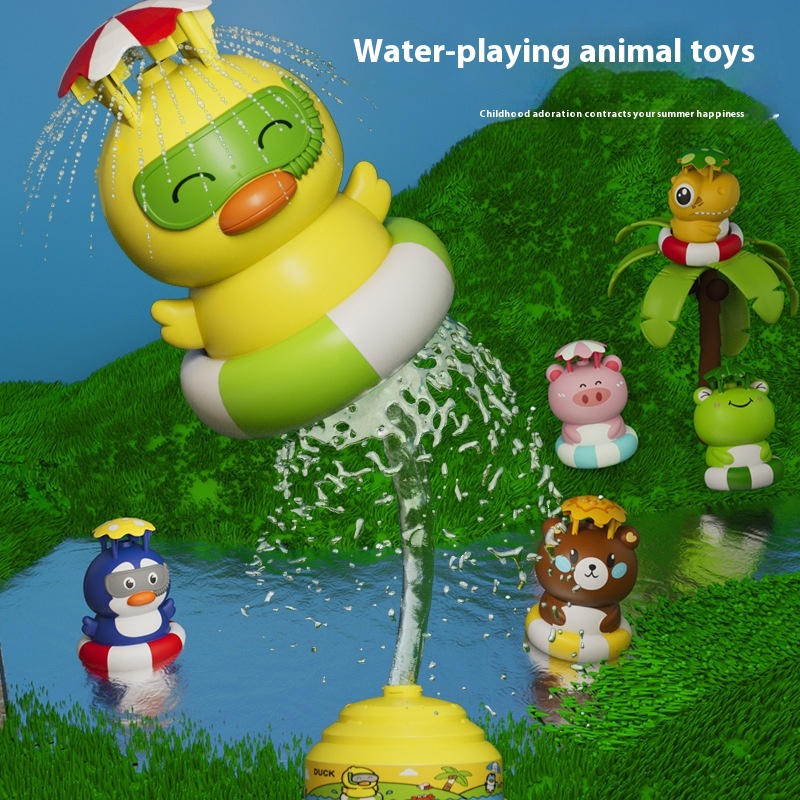 Hot-selling Outdoor Water Splashing Water Flying Rocket Animal Sprinkler Summer Water Pressure Lift-off Water Spray Spinning Toy