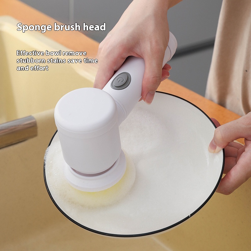 Shake The Sound Of Long Handle Washing Pot Brush Automatic Liquid Sponge Washing Bowl Cleaning Brush Kitchen Brush Pot Window Cleaning Artifact6 Brush Head