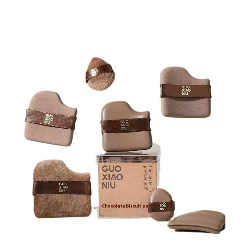 Chocolate Powder Puff Air Cushion Flocking Powder Puff Mini Thumb Makeup Powder Puff Concealer Blush Makeup