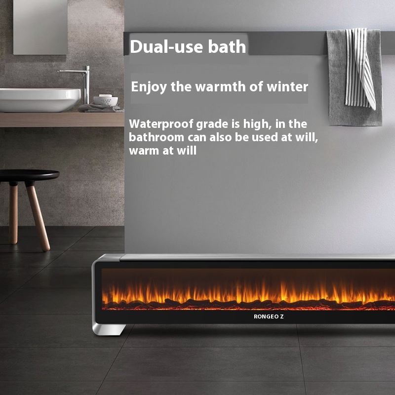 Electric Fireplace Heater Household Skirting Line Heater Whole House Quick-heating Flame Mountain Heater Home Living Room