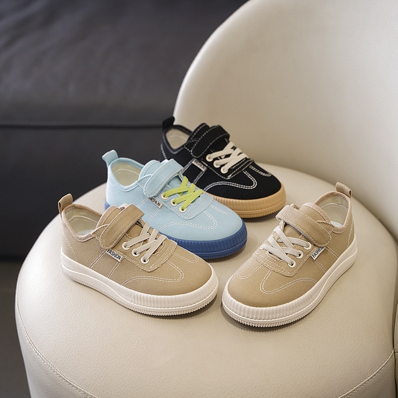 Children's Canvas Shoes Summer Korean Version Small,Medium And Large Boys And Girls Student Sports Casual Shoes Soft Bottom Shoes