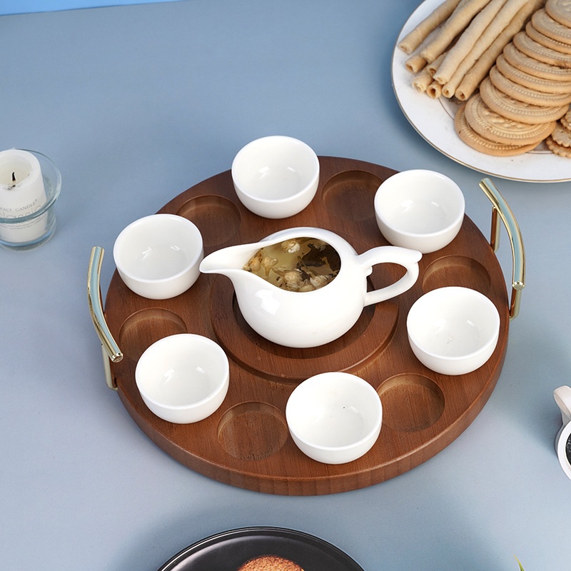 Chinese Style White Wine Cup Rack Small Wine Glass Storage Rack Kung Fu Tea Rack Home Creative Ornaments Solid Wood Cup Rack