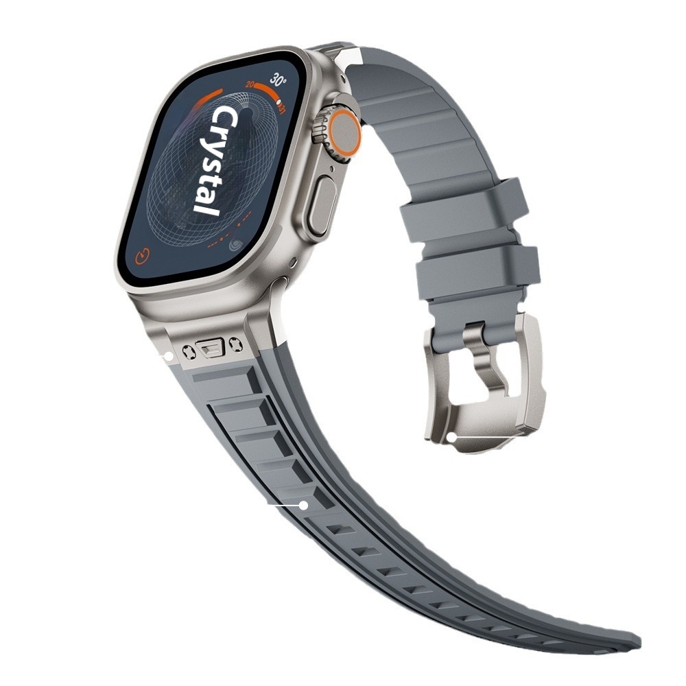 For Iwatch42/49mm S9 Watch Strap Apple Watch High Pull Silicone Tactical Apple Strap