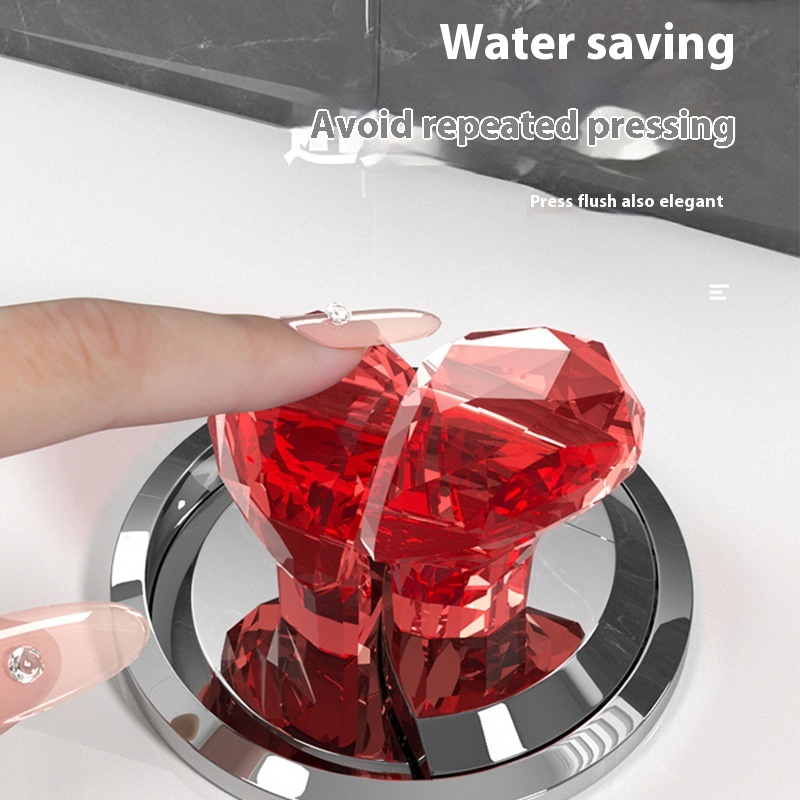 Love Toilet Presser Toilet Water Tank Button Assistant Creative Color Heart-shaped Button Flushing Convenient