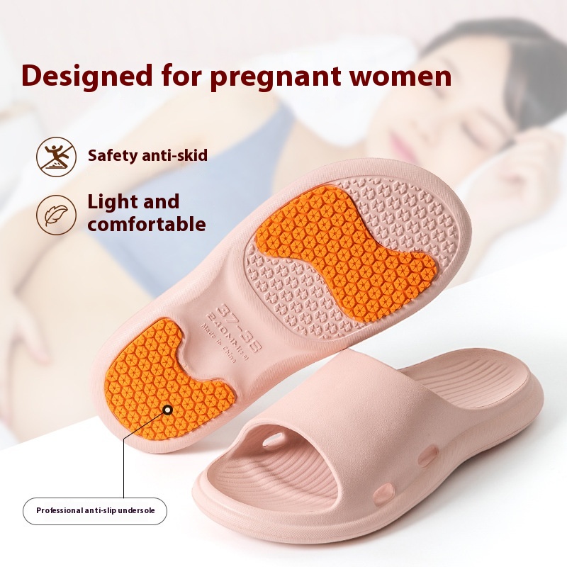 Pregnant Women's Anti-slip Slippers Eva Thick Sole Stepping Shit Feeling Home Indoor Home Bathroom Bathing Elderly Anti-fall Sandals