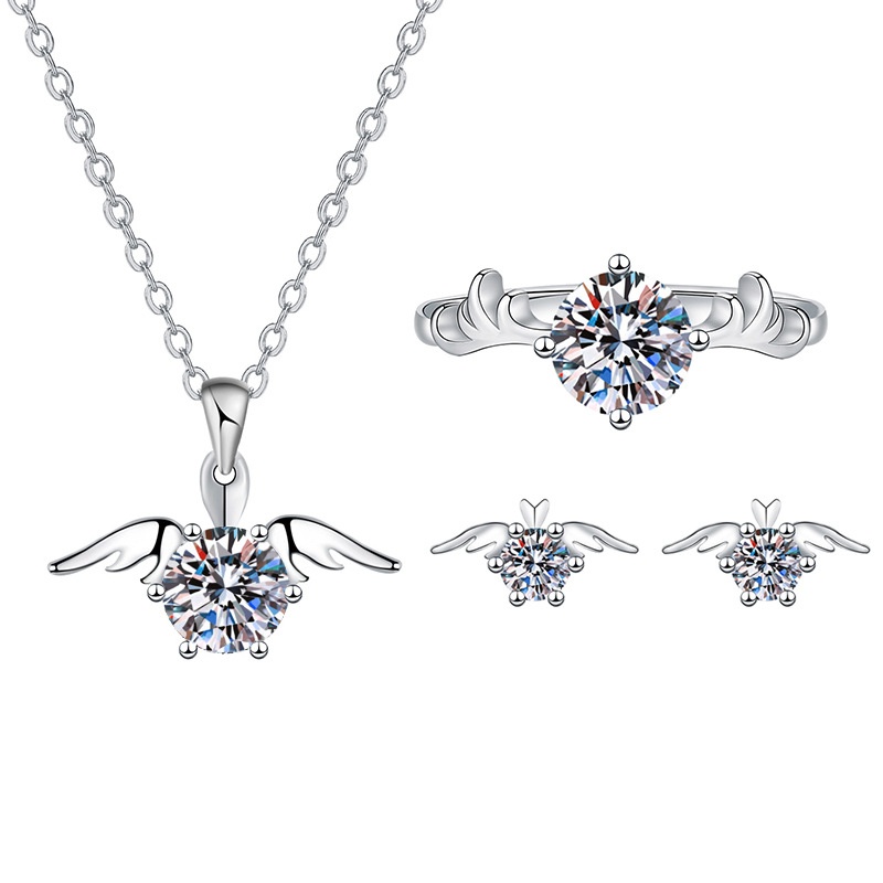 Korean Style Fashion Yilu You Set Accessories Simple Opening Fawn Index Finger Ring Classic Earrings Accessories