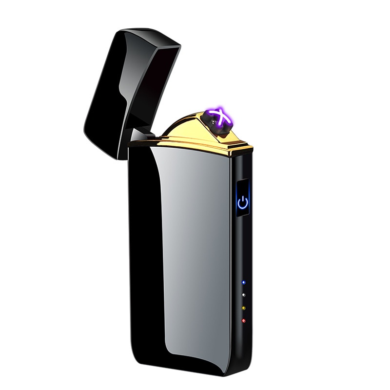 Double Arc Usb Rechargeable Lighter Touch Induction Customizable Engraving Home Daily Use Electronic Cigarette Lighter