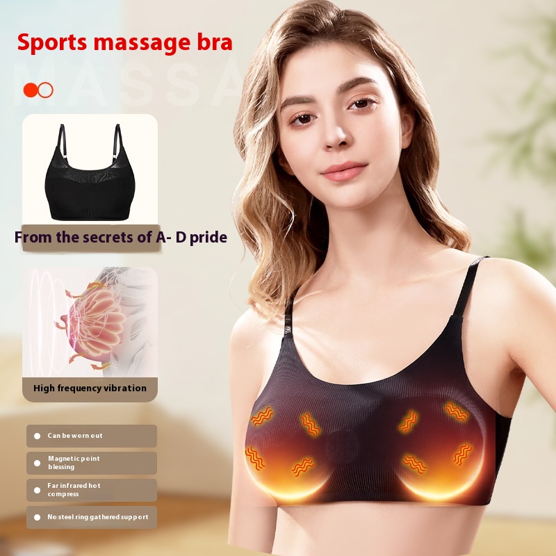 Electric Breast Beautytrument Breast Breast Vibration Kneading Gathering Enlargement Massage Bra Hot Compress Smart Breast Massager