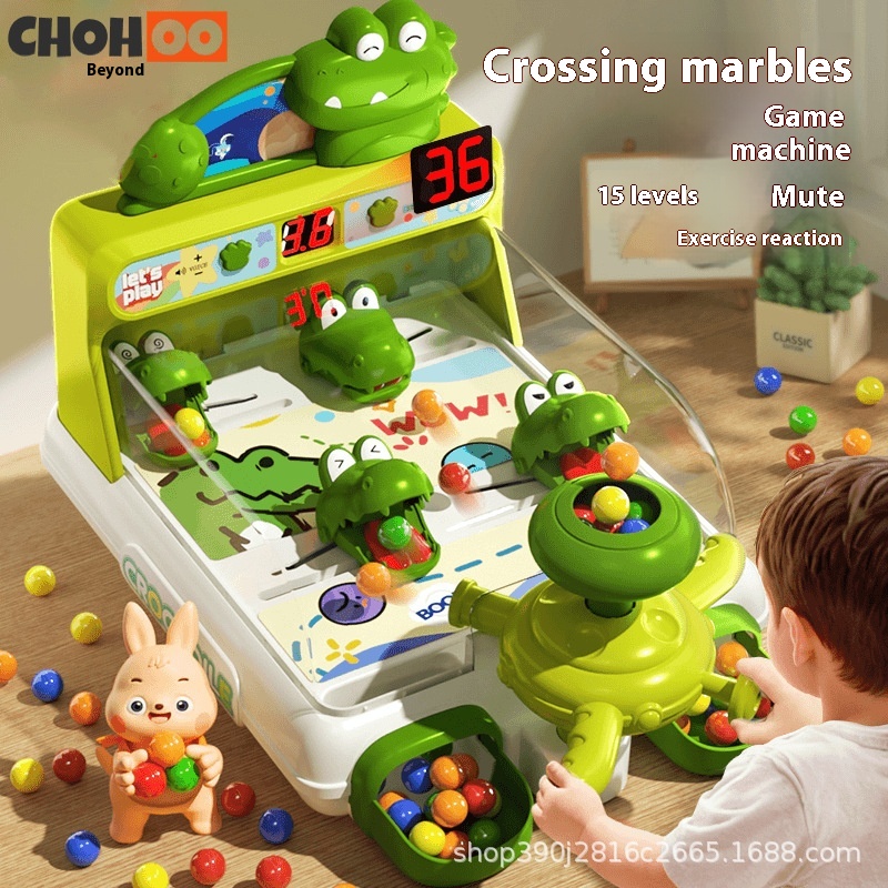 Children's Crocodile Marbles Game Machine To Break Through The Door Boys Educational Toys Over3 Years Old Training Attention Birthday Gift