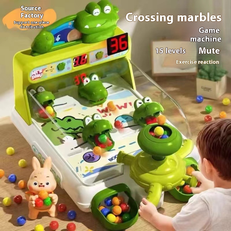Children's Crocodile Pinball Game Machine Breaking Through Boys'Educational Toys Training Attention Concentration Electric Toys