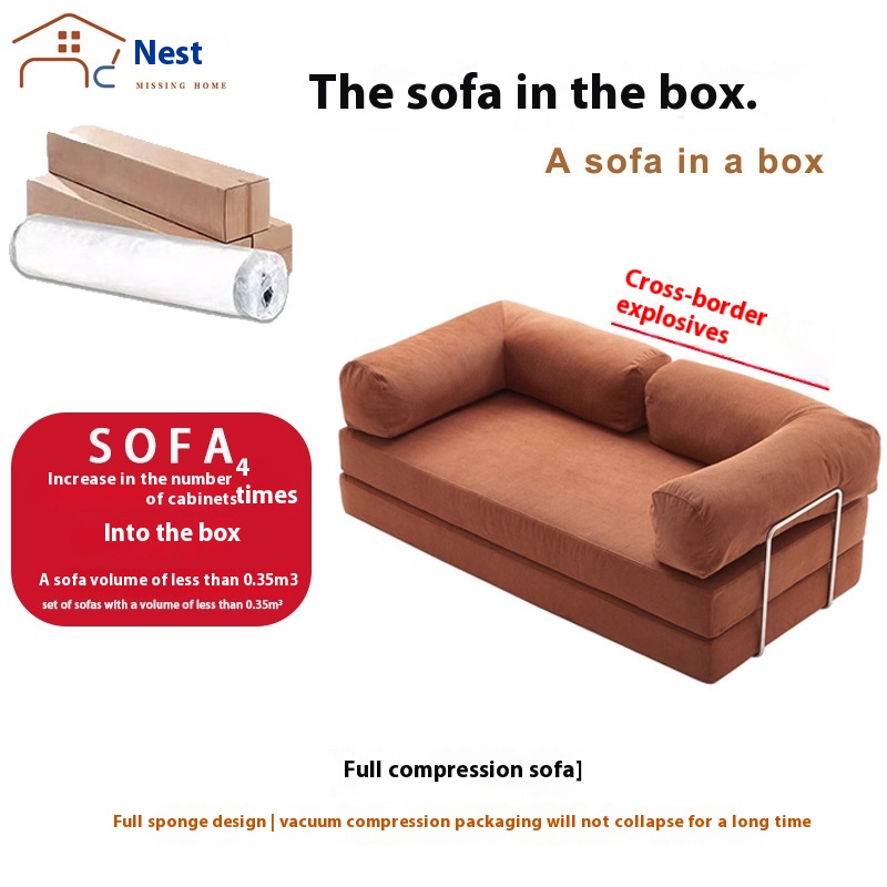 Compression Sofas Foreign Trade Living Room Corduroy Small Apartment Fabric Sofa