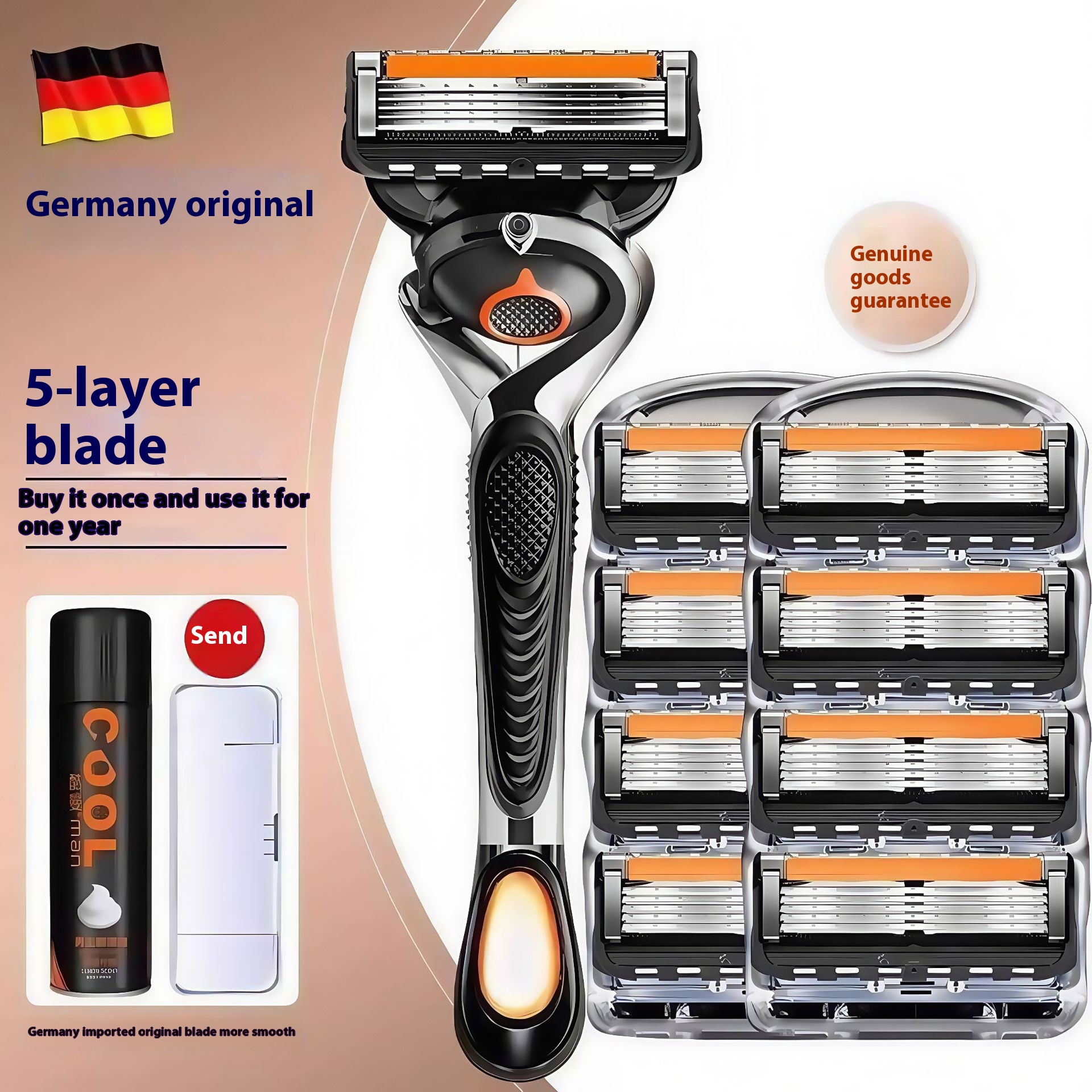 5-layer Razor Manual Imported5-layer Razor Men's Razor Shaving Bald