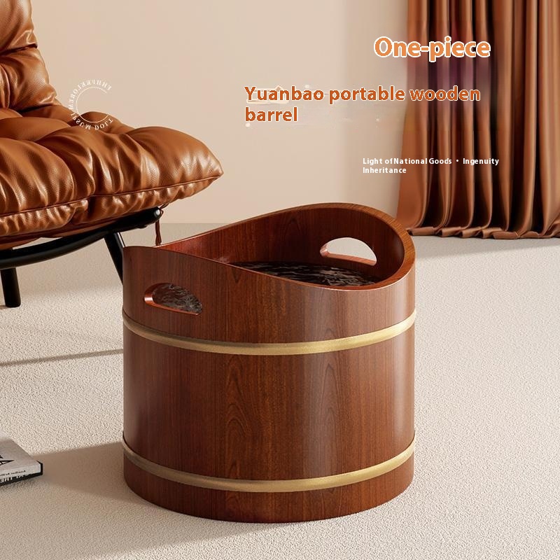 Yuanbao Foot Bucket Wooden Barrel Household Solid Wood Foot Bucket Leg Wooden Foot Bucket Foot Bucket Foot Bucket Wooden Bucket Foot Bath