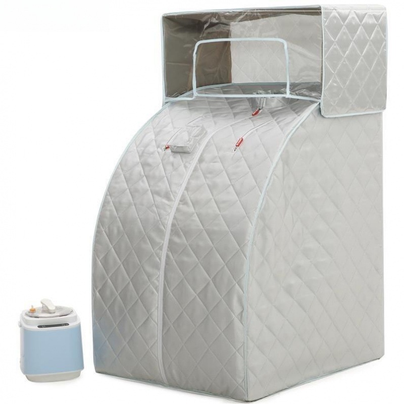 Sweat Steam Box Household Whole Body Sweat Steam Room Family Steam Sauna Box Fumigator Single Moon Sweat Silver